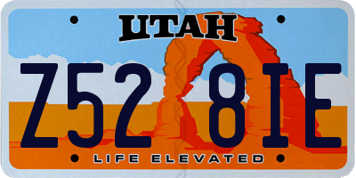 UT license plate Z528IE