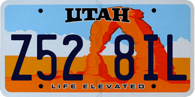 UT license plate Z528IL