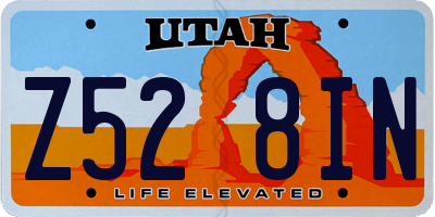 UT license plate Z528IN