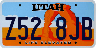 UT license plate Z528JB