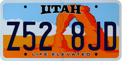 UT license plate Z528JD