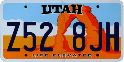 UT license plate Z528JH