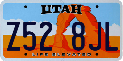 UT license plate Z528JL