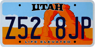 UT license plate Z528JP