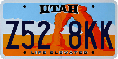 UT license plate Z528KK