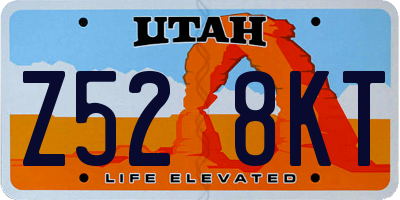 UT license plate Z528KT