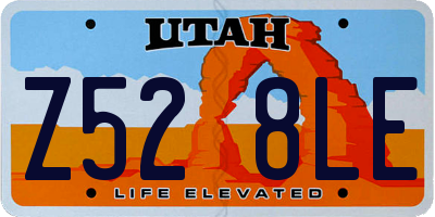 UT license plate Z528LE