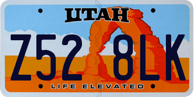 UT license plate Z528LK
