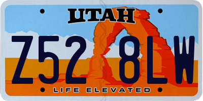 UT license plate Z528LW