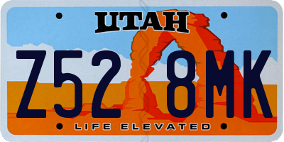 UT license plate Z528MK