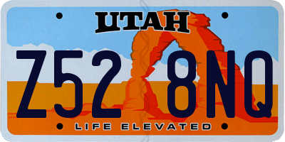 UT license plate Z528NQ
