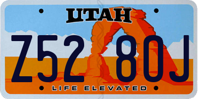 UT license plate Z528OJ