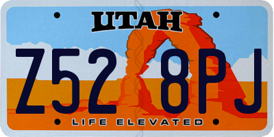 UT license plate Z528PJ