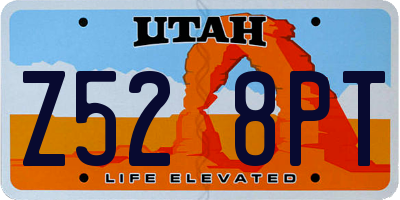 UT license plate Z528PT