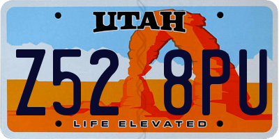 UT license plate Z528PU