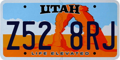 UT license plate Z528RJ