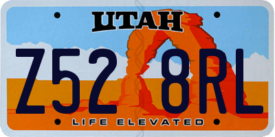 UT license plate Z528RL
