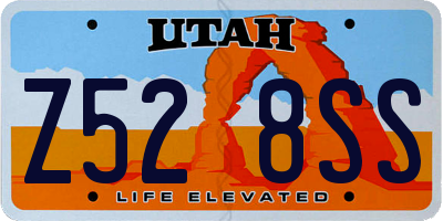 UT license plate Z528SS