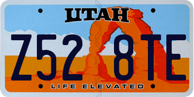 UT license plate Z528TE
