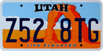 UT license plate Z528TG