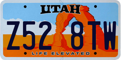 UT license plate Z528TW