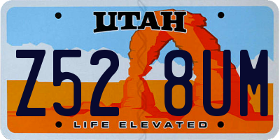 UT license plate Z528UM