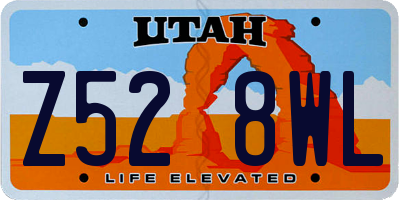 UT license plate Z528WL