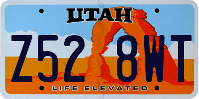 UT license plate Z528WT