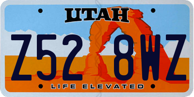 UT license plate Z528WZ