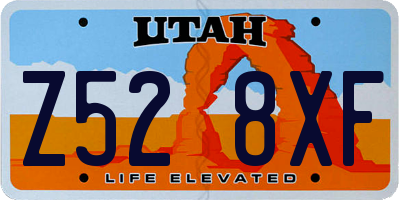 UT license plate Z528XF
