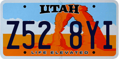 UT license plate Z528YI