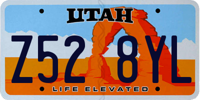 UT license plate Z528YL