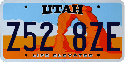 UT license plate Z528ZE