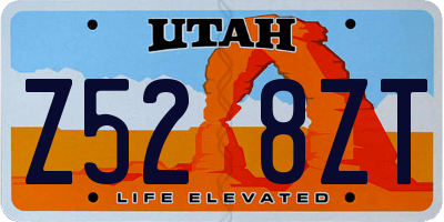 UT license plate Z528ZT
