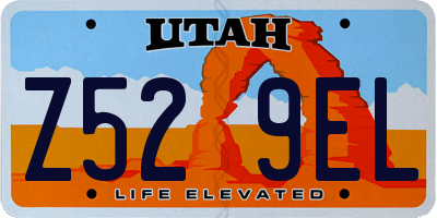 UT license plate Z529EL