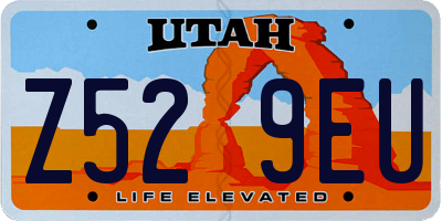 UT license plate Z529EU