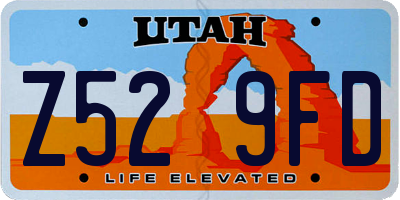 UT license plate Z529FD