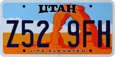 UT license plate Z529FH
