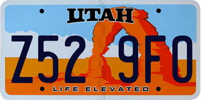 UT license plate Z529FO