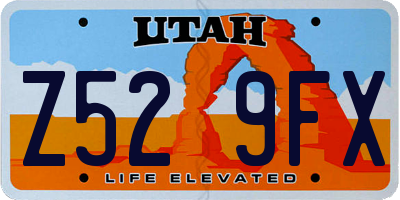 UT license plate Z529FX