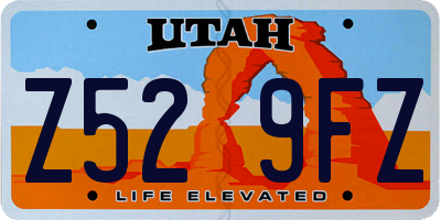 UT license plate Z529FZ
