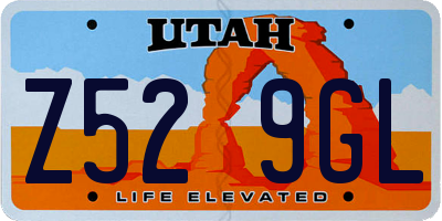 UT license plate Z529GL
