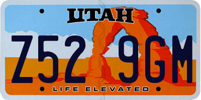 UT license plate Z529GM