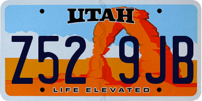 UT license plate Z529JB