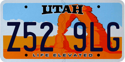 UT license plate Z529LG