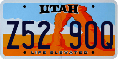 UT license plate Z529OQ