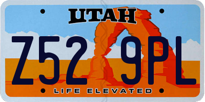 UT license plate Z529PL