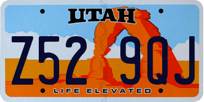 UT license plate Z529QJ