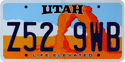 UT license plate Z529WB