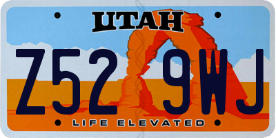 UT license plate Z529WJ